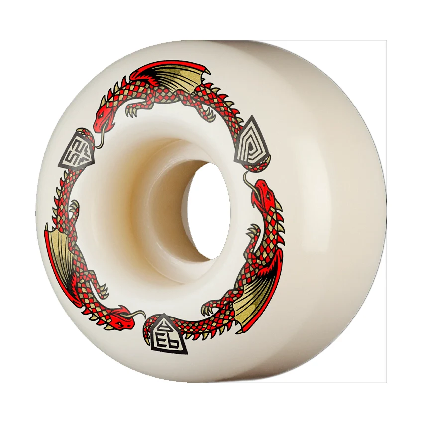Dragon Dragons 52mm x 31mm 93A V1 Skateboard Wielen (4-pack) - White - Afbeelding 2