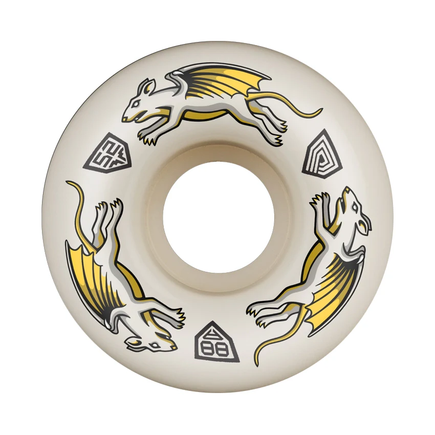 Dragon Formula Nano Rat 52mm x 34mm 88A Skateboard Wielen (4-pack) - Off White - Afbeelding 3