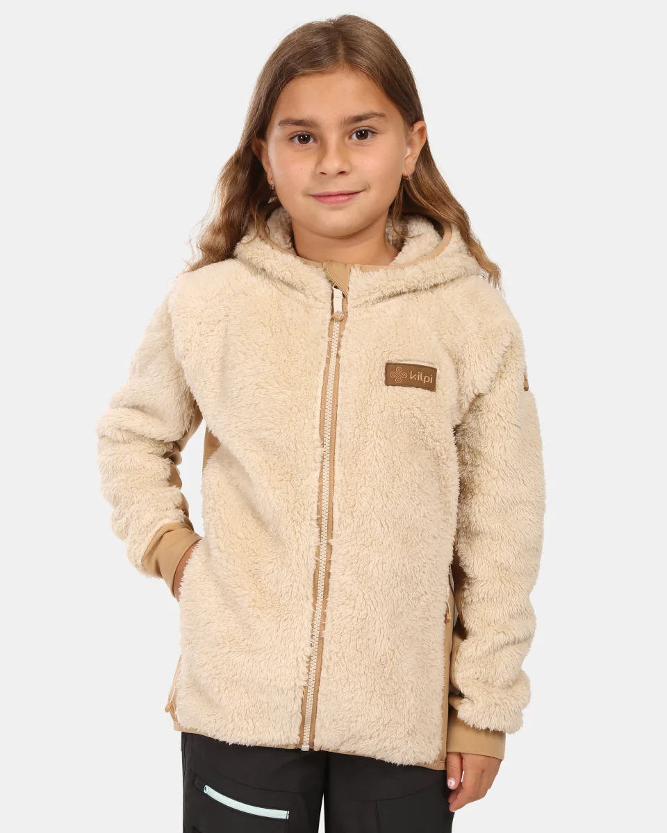 Harige fleece hoodie Kilpi NORKA-JG voor meisjes