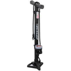 Fietspomp met drukmeter geschikt voor zowel Schrader Presta en Dunlop ventielen - Dunlop