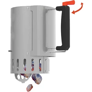 BBQ houtskool of briketten starter in RVS met Safe Drop - Barbecook