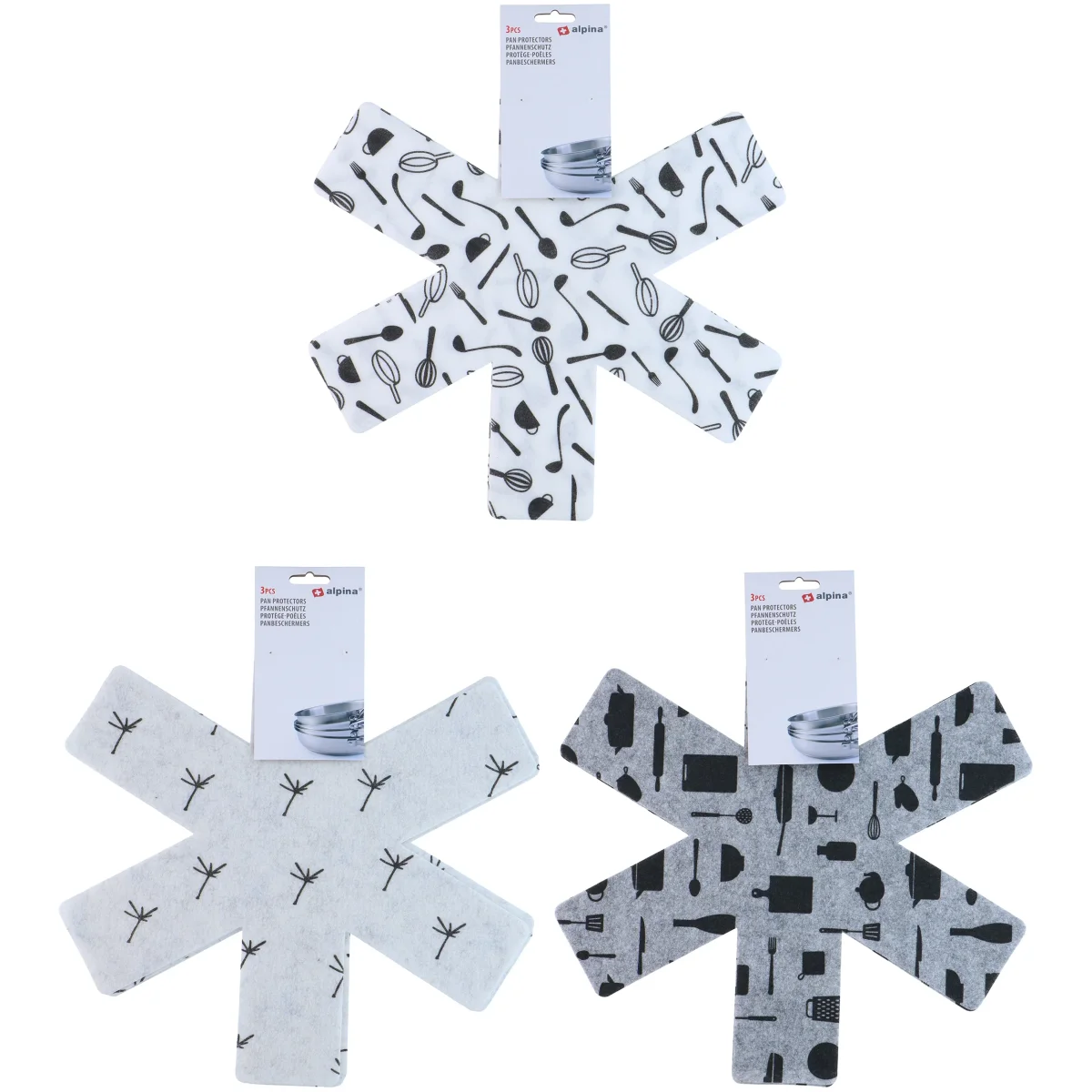 Panbeschermer set van 3 stuks - Alpina - Afbeelding 2