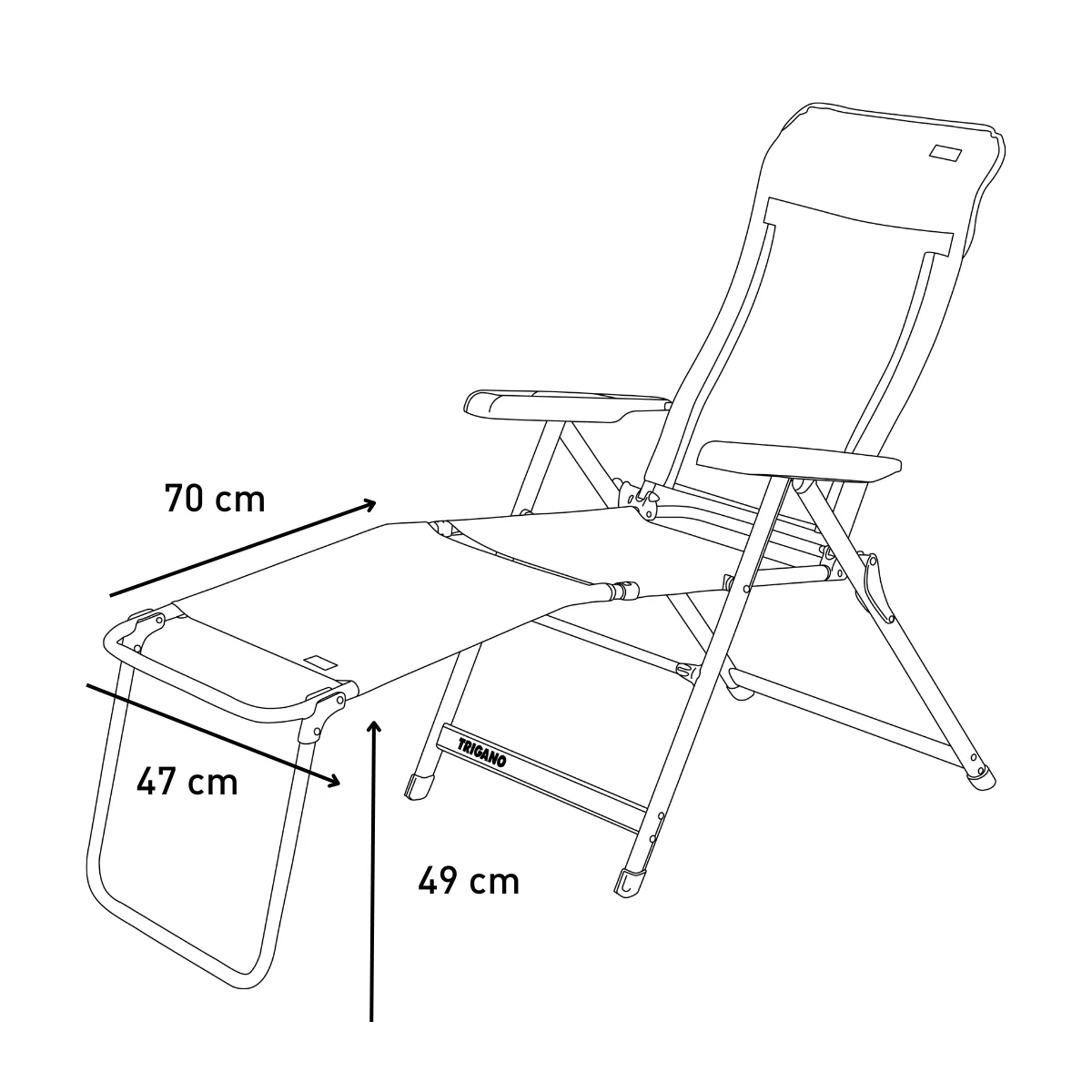 Voetensteun voor campingstoel Electra Moka - Trigano - Afbeelding 4