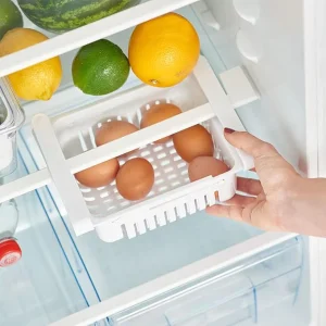 Uitschuifbaar koelkastmandje - wit - Zeller